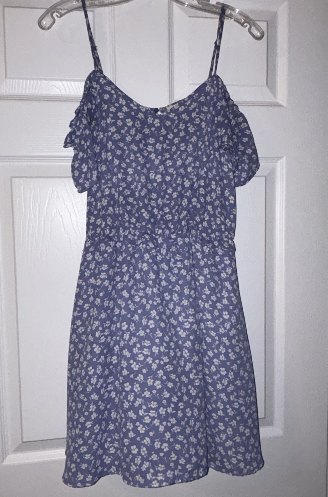 Jessica Simpson blue dress with white flowers Size Small above knee