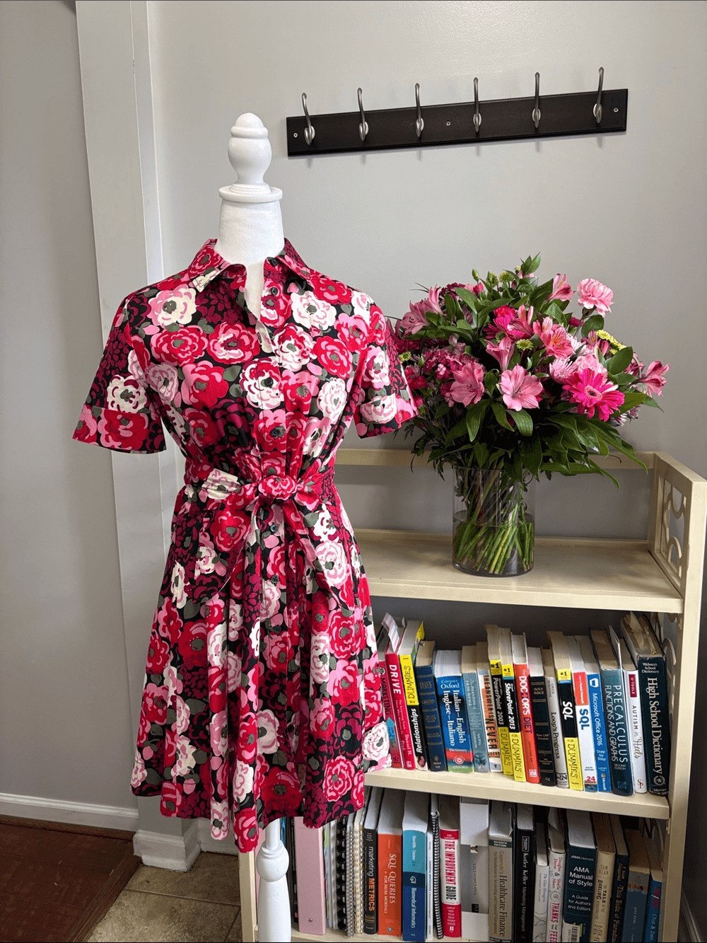 Kate Spade Rosette Bloom Tie Waist Dress