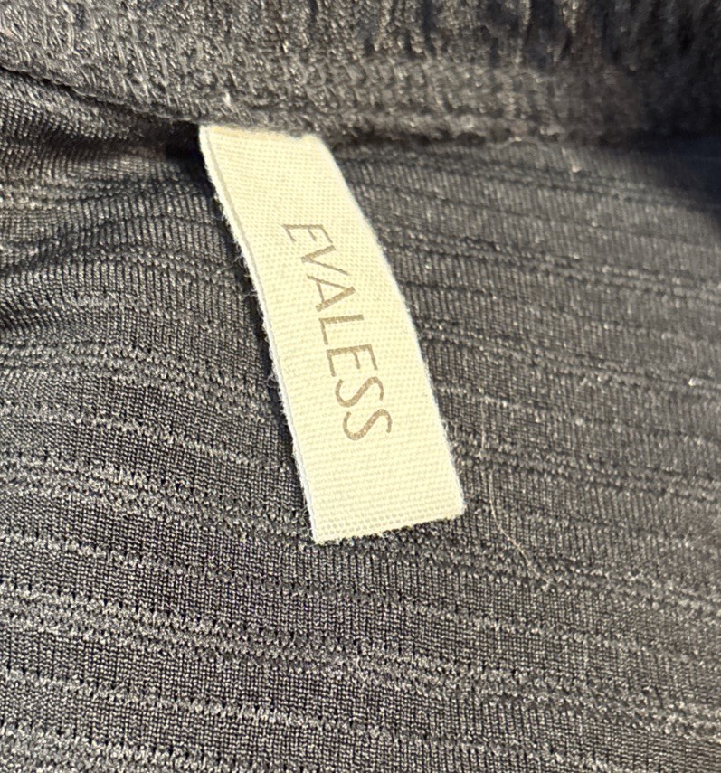 Evaless Women’s Size L Stretch Textured Knit Tunic Dress Pockets