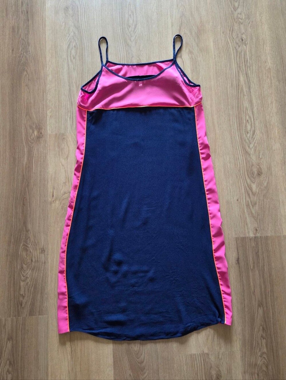 Splendid Colorblock Sheer Panel Shift Mini Dress XS Festival Vacation