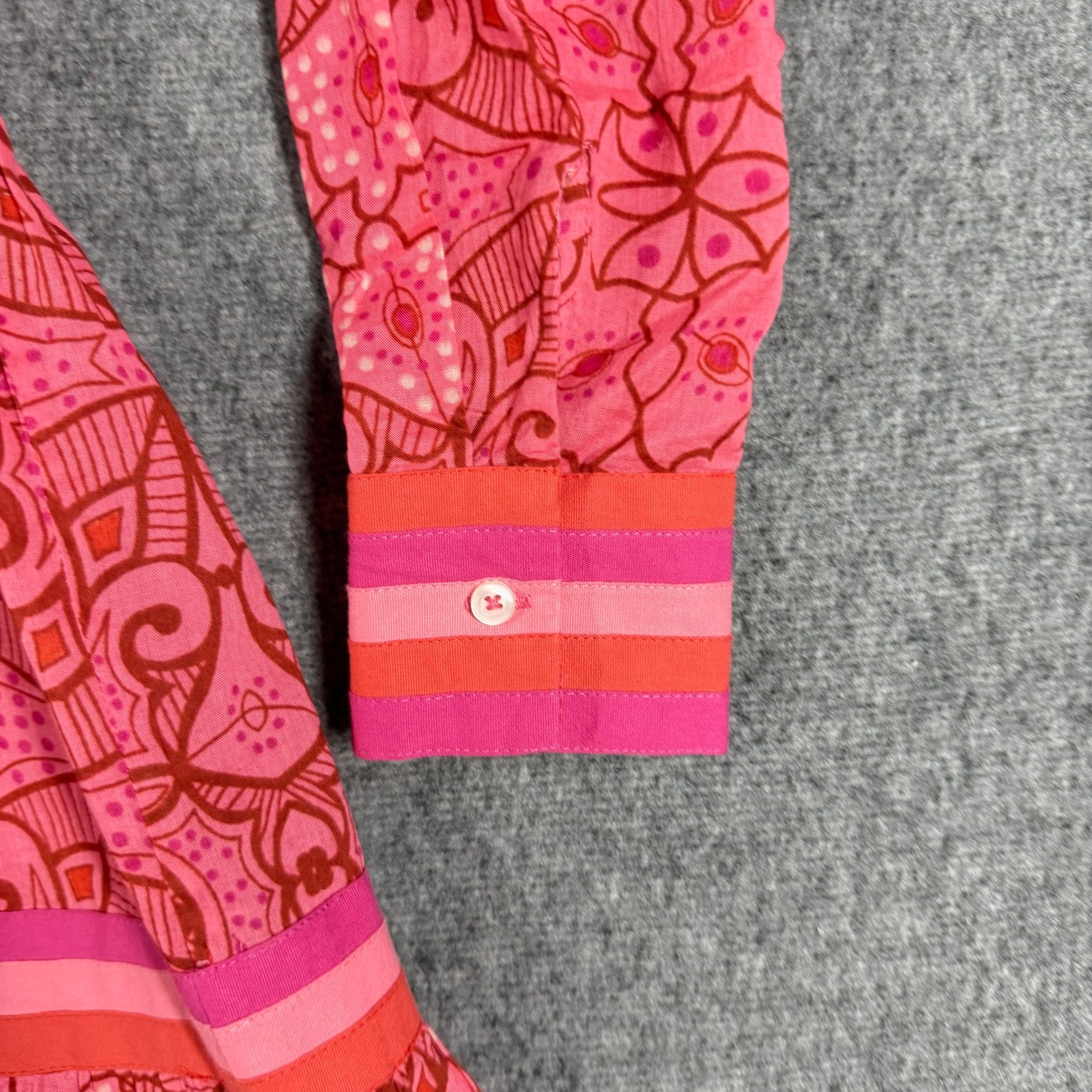 Tuckernuck Ro’s Garden Pink Floral Diwali Tiered Maxi Dress Long Sleeve Medium