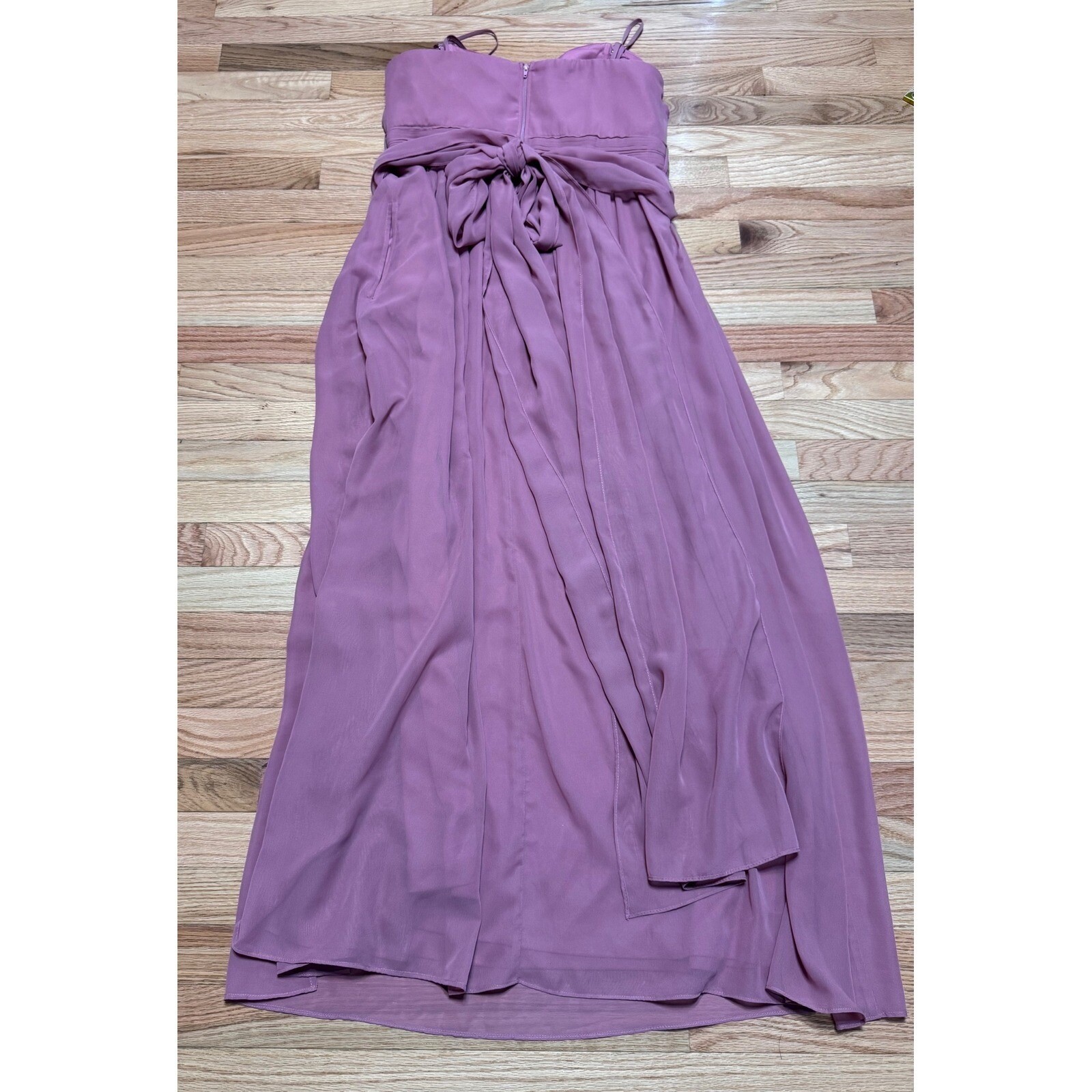 Birdy Grey Pink Chiffon Maxi Dress Bridesmaid Formal Gown XL