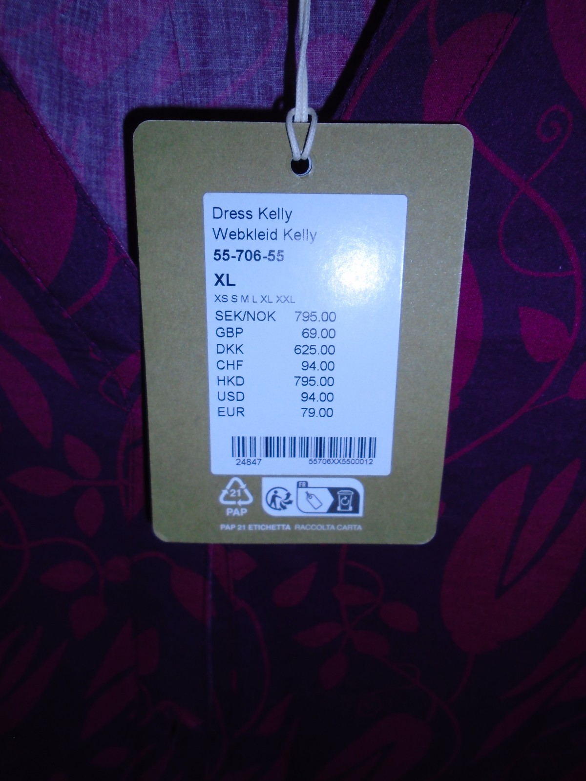 NWT Gudrun Sjoden Kelly Dress/Duster XL