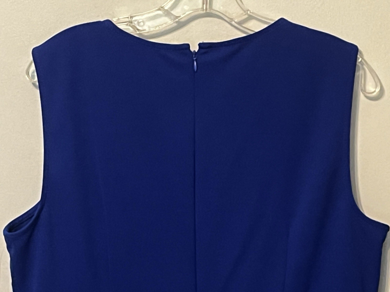 NWT Women’s Nine West Blue Sleeveless Dress W/ Buckle Back Zipper Sz 14