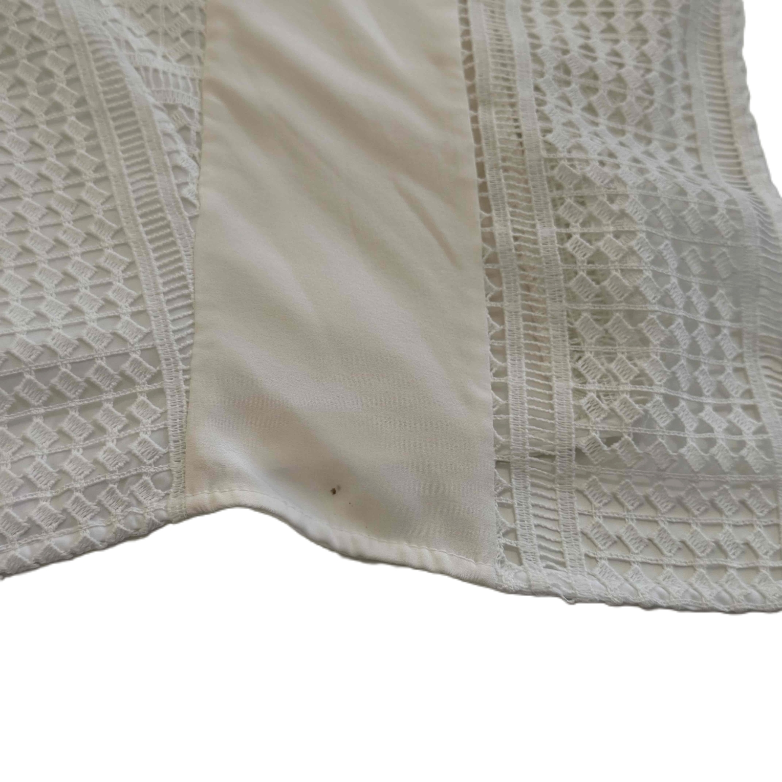 Derek Lam 10 Crosby White Vneck Handkerchief Hem Textured Dress Size 2