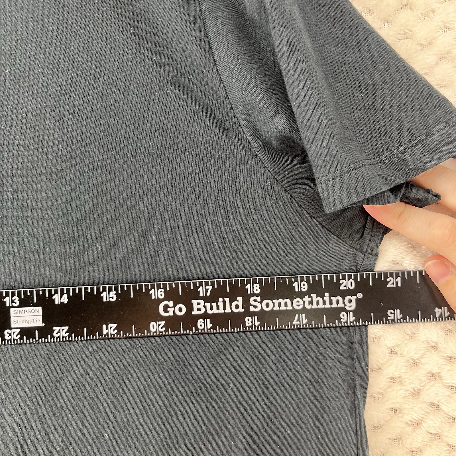 Cotton Dress Ruffle Hem Short Sleeve Casual Comfy Black Plunging Back