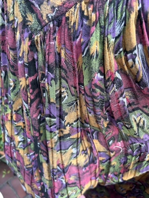 Vtg. Silk Blend woven dress from Turkey, Med/Large