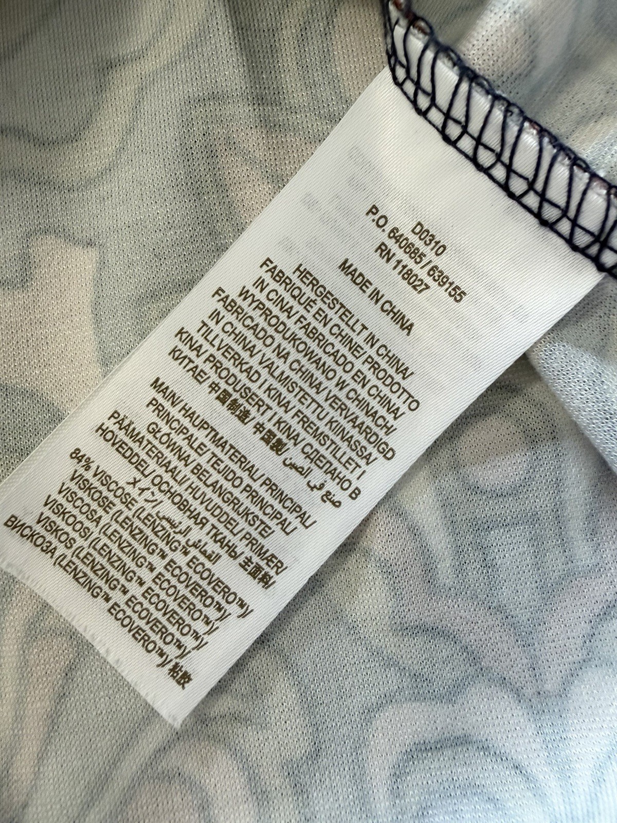 BODEN Tie Detail Jersey Shift Dress Size US 4R Multicolor Print