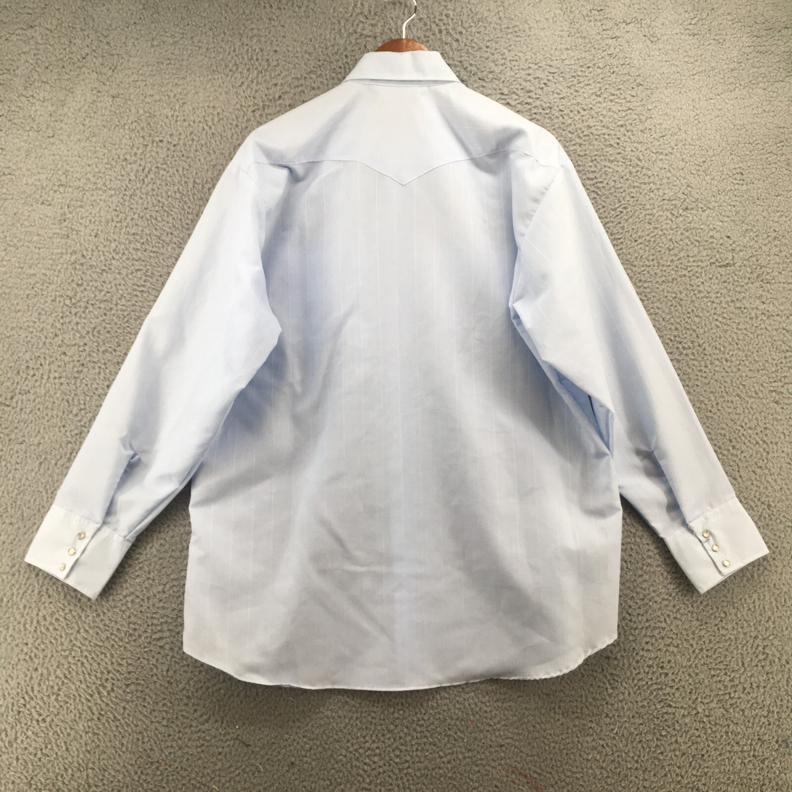 Panhandle Slim Button-Up Long Sleeve Mens 17.5 Collared Embroidered Blue NEW