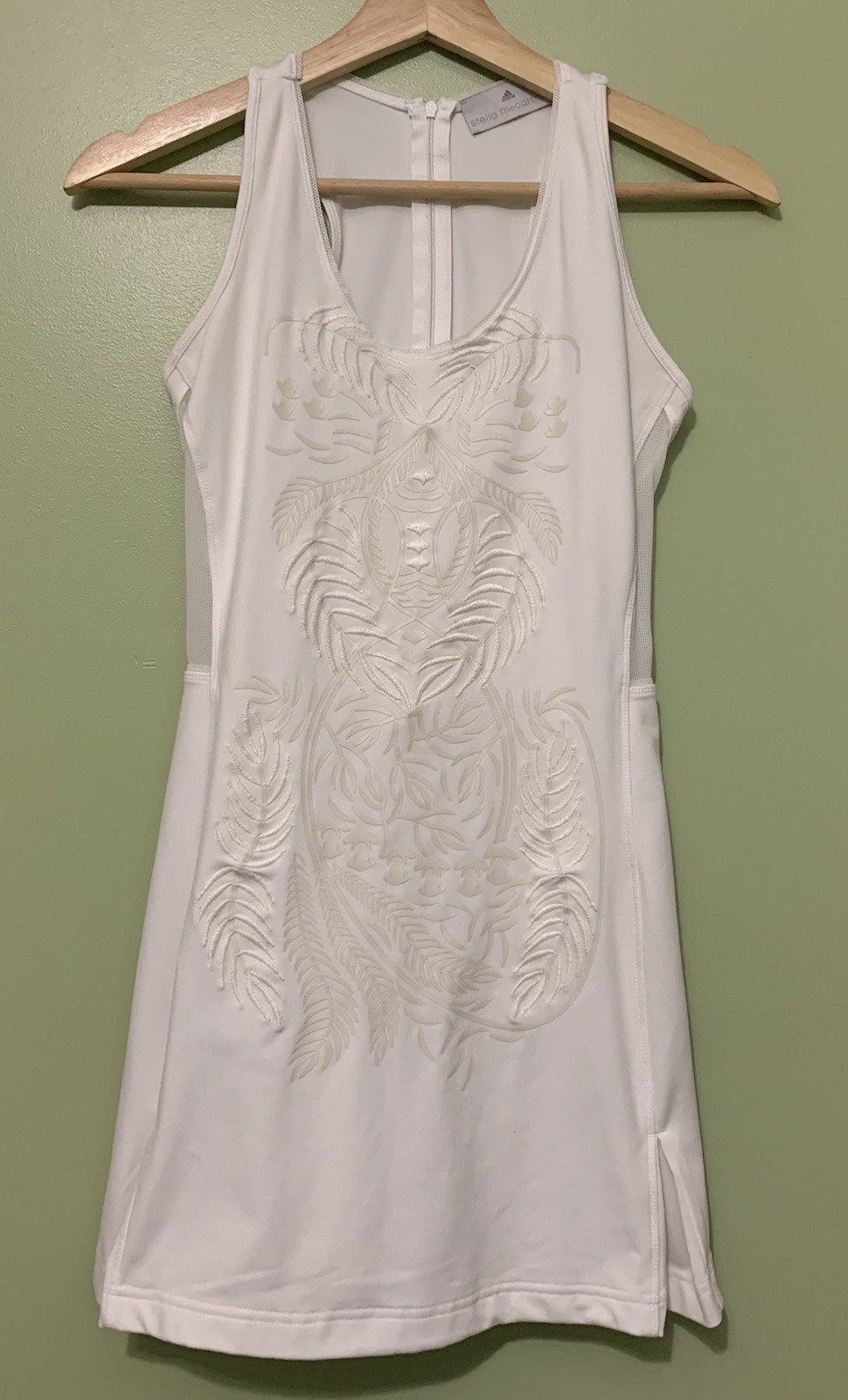 Adidas STELLA MCCARTNEY Caroline Wozniacki White Embroidered Tennis Dress Small