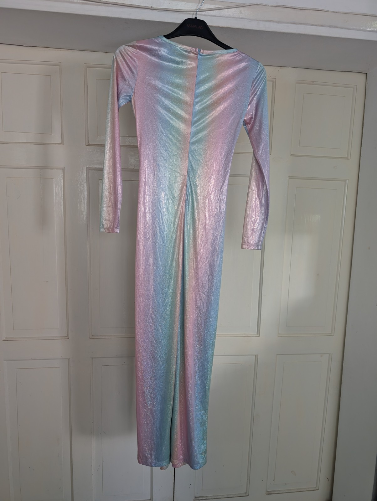 Miscreants long sparkly multicoloured dress size UK 8
