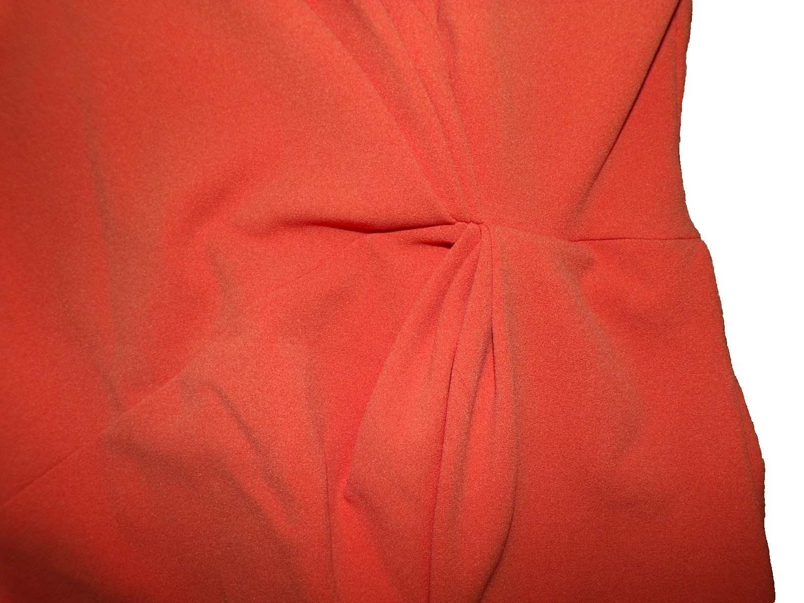 Belle Badgley Mischka Dress Devin Stretch Crepe Short Sleeve Orange Size 8