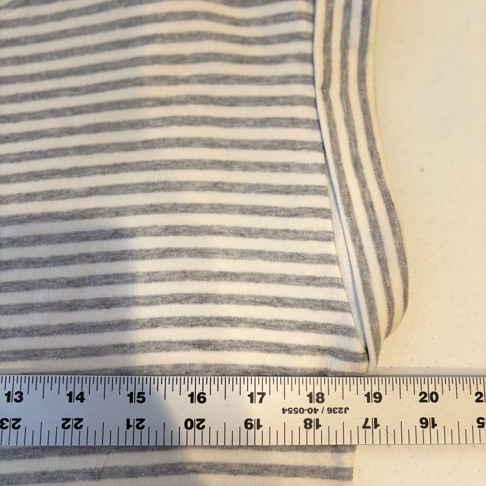 Athleta Womens Ease Up T-Shirt Mini Dress Size XS Grey White Stripe Pocket