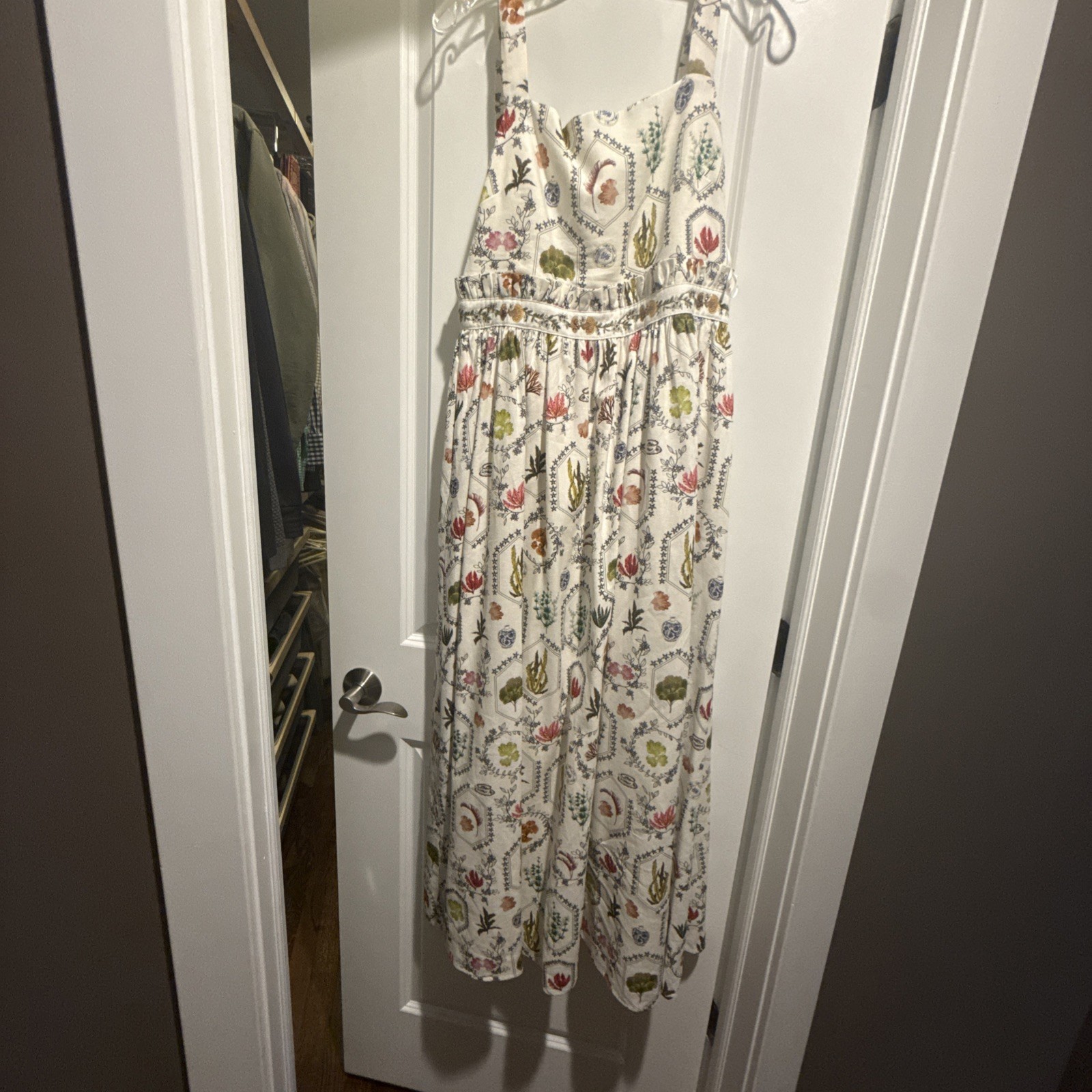 NWT CHRISTIAN LACROIX Multi Color Sleeveless Embroider Maxi Dress Sz M