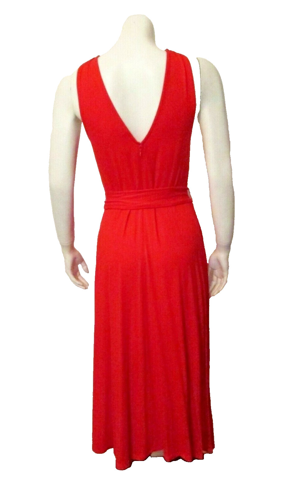 Ann Taylor Stretch Jersey Cross Neck Casual Party Fit & Flare Belted Dress 6P
