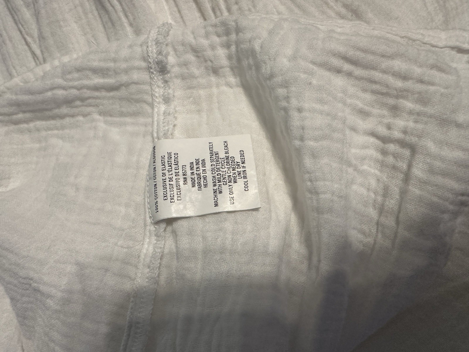 O’Neill White Double Gauze Babydoll Mini Dress Womens XXL Cotton Spaghetti Strap
