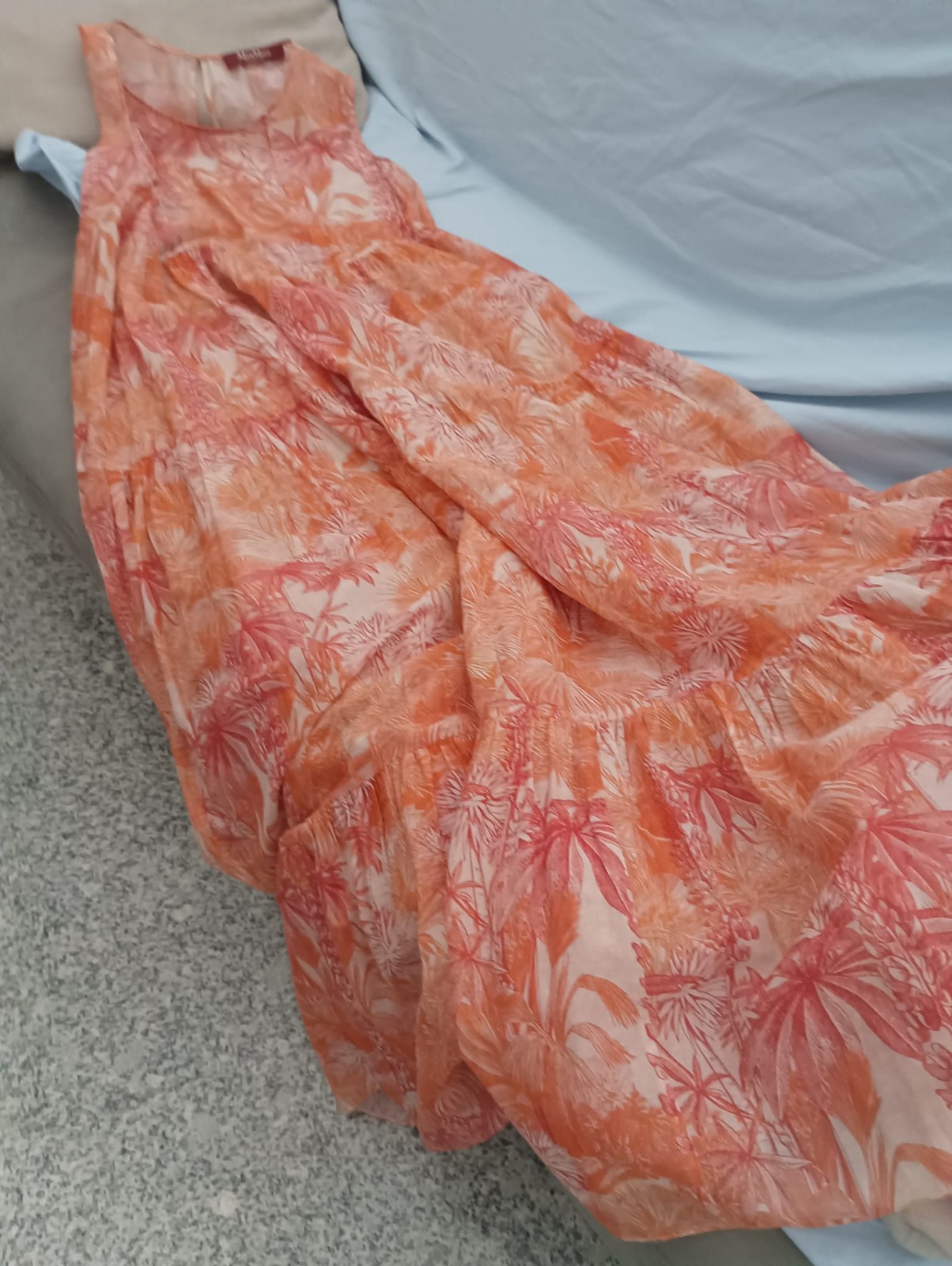MAX MARA Orange Pattern Long Dress