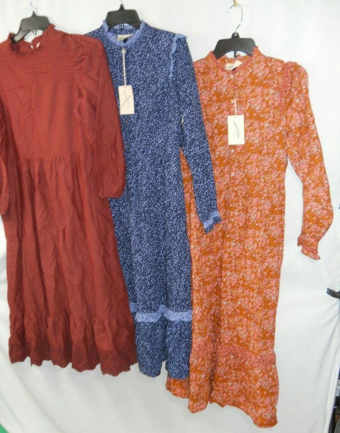 Universal Threads Prairie Style Blue/Brown/Orange Fall Dress Sizes XS-XXL (B333