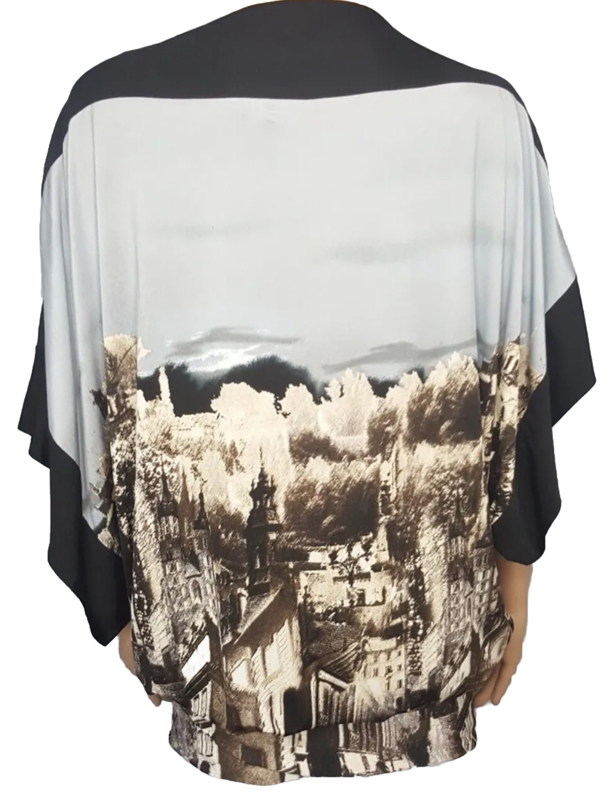 BCBGMAXAZRIA Cityscapes Tunic Original Price $148 Color GRNOCHRECO Size XS
