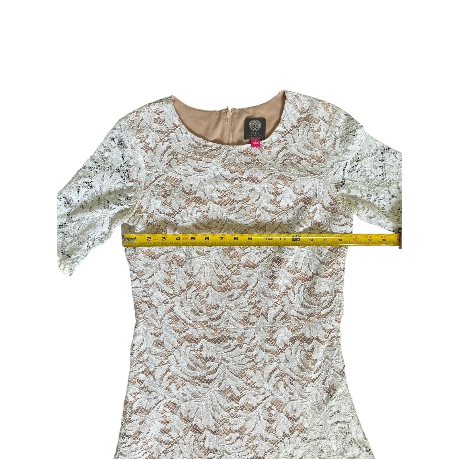 Vincent Camuto Ivory Lace Dress