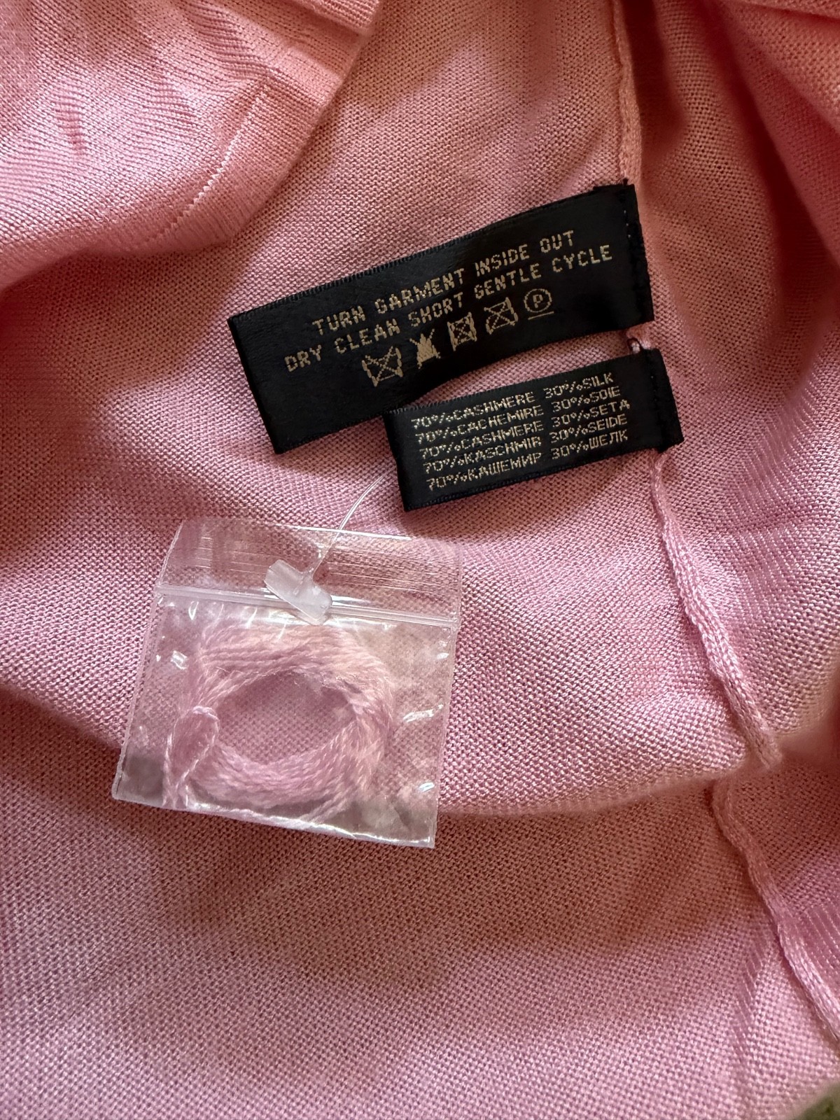 Ralph Lauren Black Label Pink Cashmere-Silk Blend Sweater Dress – Size M – NWOT