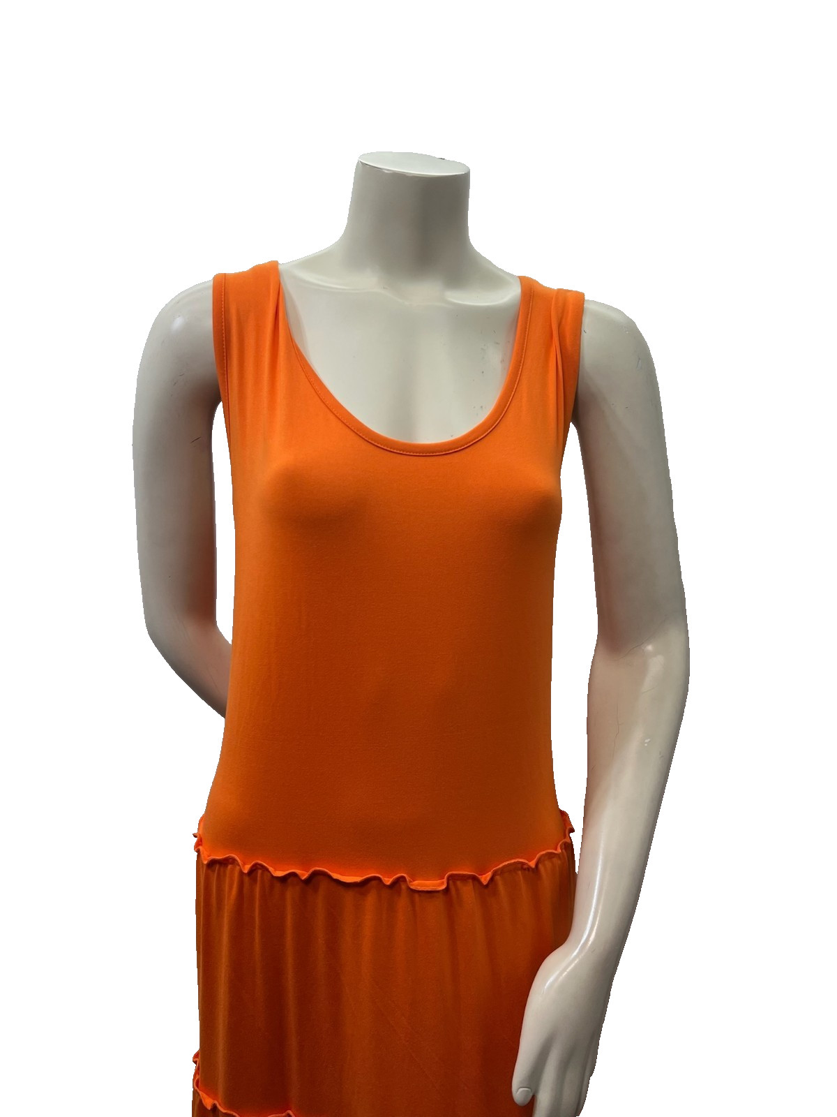 White Mark Dress Womens Plus Size 2XL Orange Sleveless Stretch New