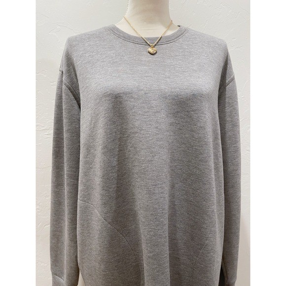Spanx AirEssentials Gray Long Sleeve Dress L/XL Travel Comfort Wrinkle Resistant