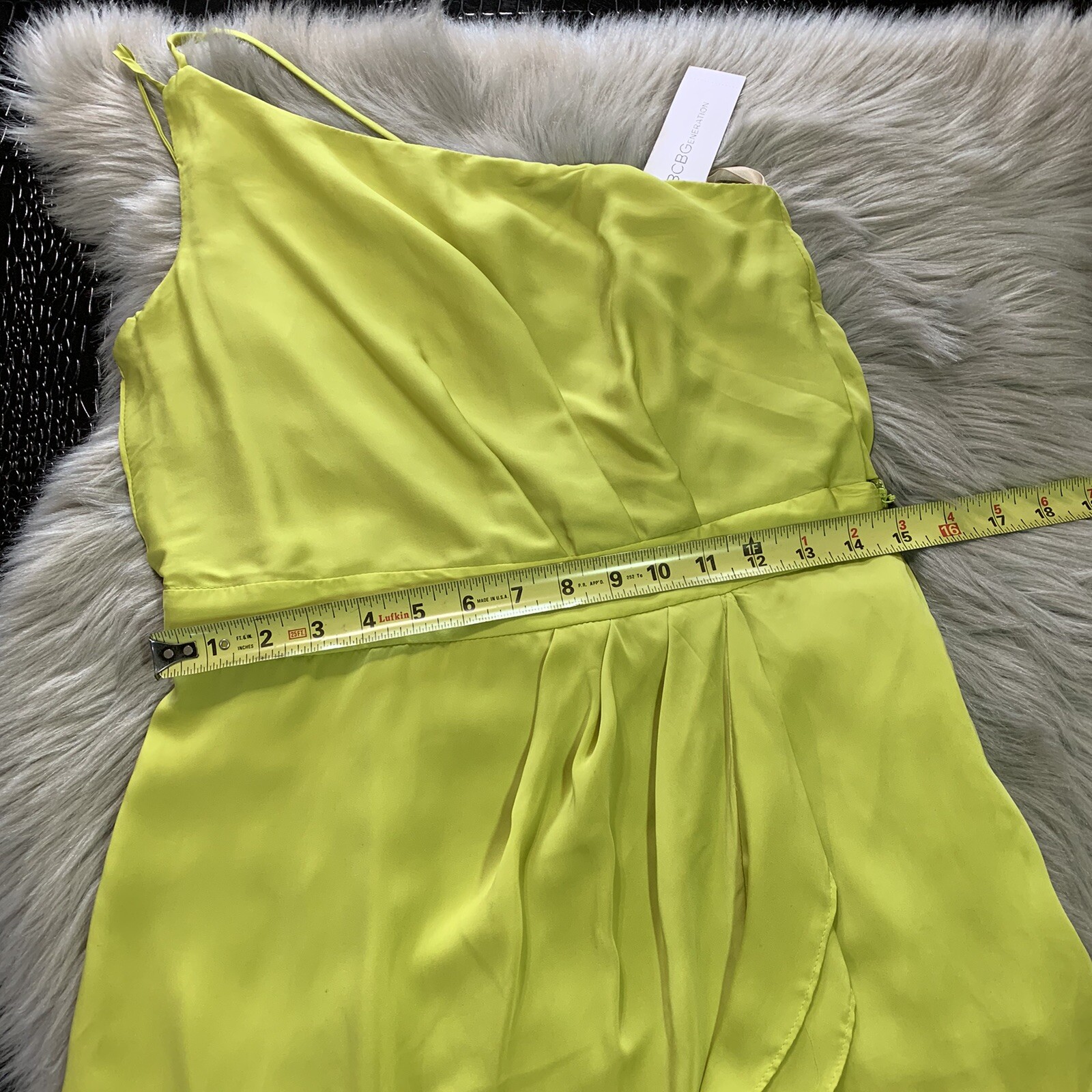 NWT BCBGeneration Lovely One Shoulder Party Dress Size 12 $128