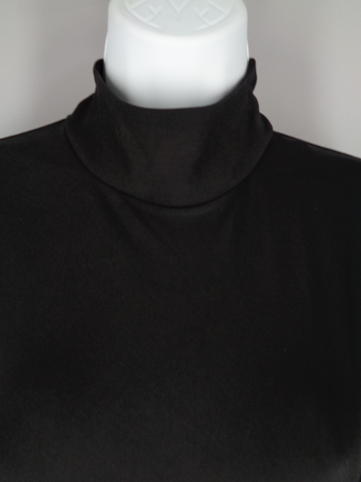 Boston Proper Black Mock Neck Ruched Slits Long Dress Size Medium New