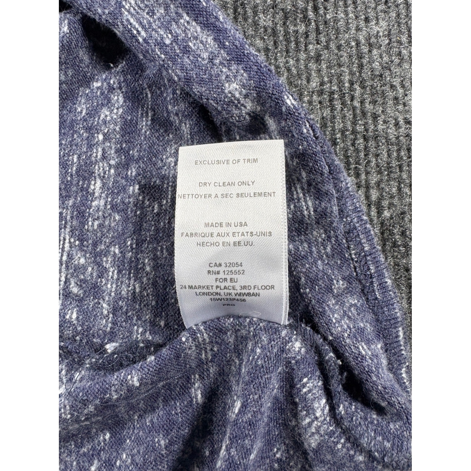 Dolan Left Coast Collection Striped Mixed Media Wrap Dress Navy White Medium
