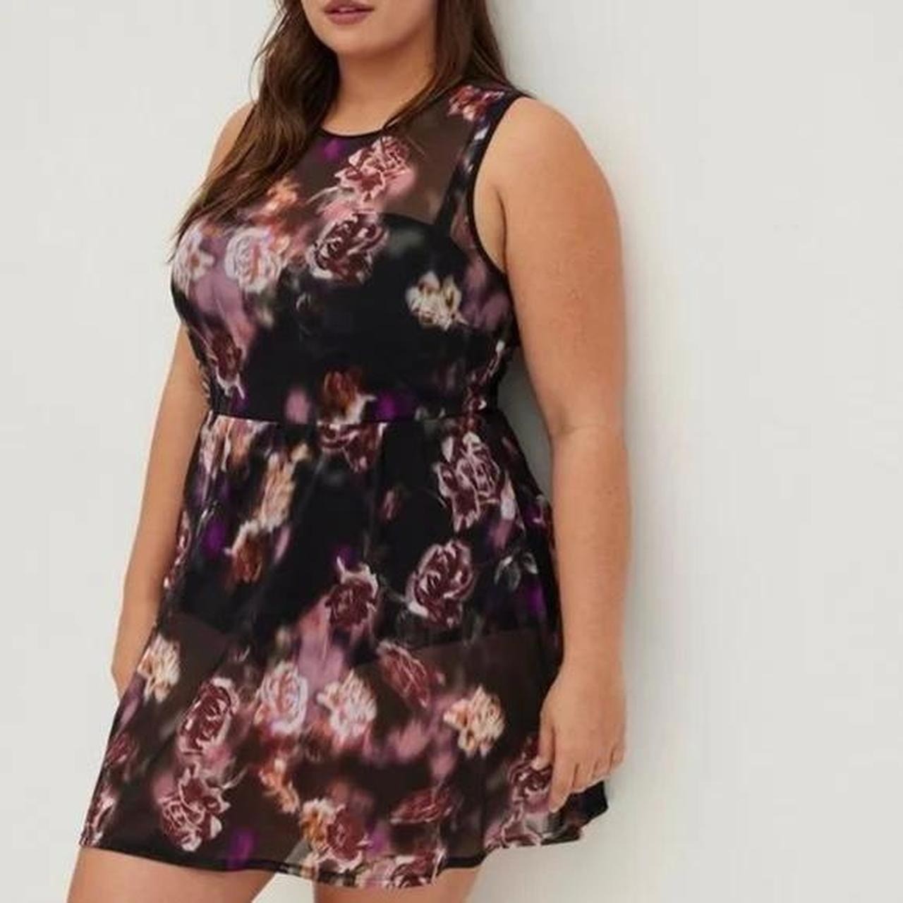 Torrid Floral underwire swim dress size 2-D/DD plus NWT