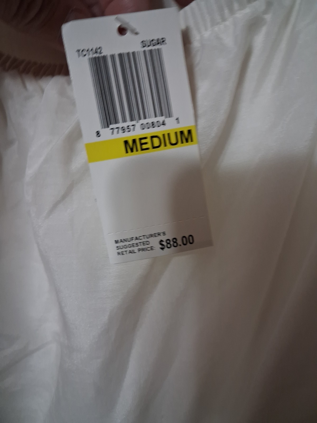 True Couture White Silk Cotton Ruffled Halter Dress NWT.