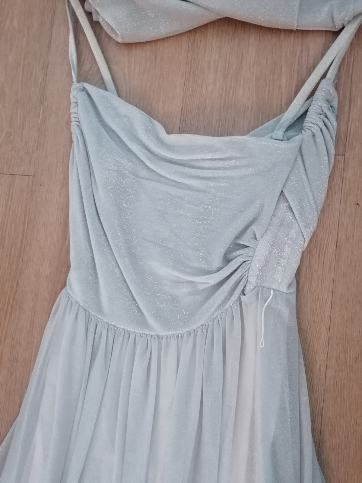 GoldStart Soirée Evening Dress Silver Lurex Glitter – Couture Munich-Paris