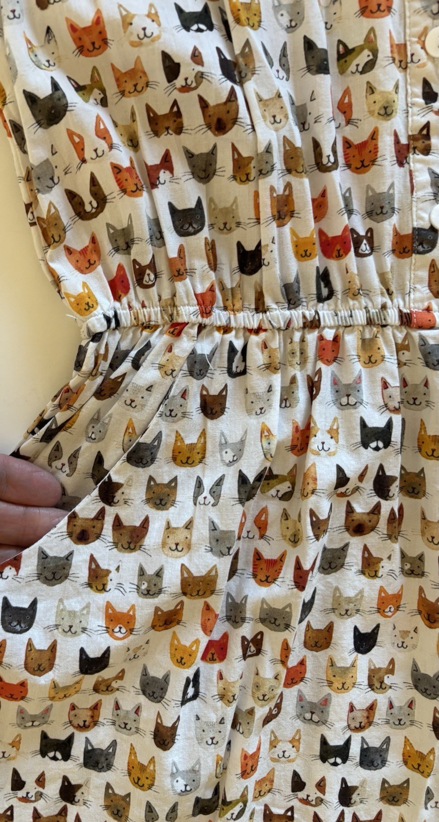 SM Wardrobe Women’s Sleeveless Cat Face Dress Medium
