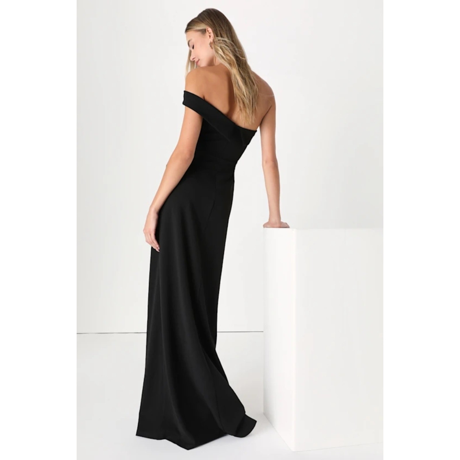 Lulus Iconic Sophistication Black One-Shoulder Asymmetrical Dress Holiday Large