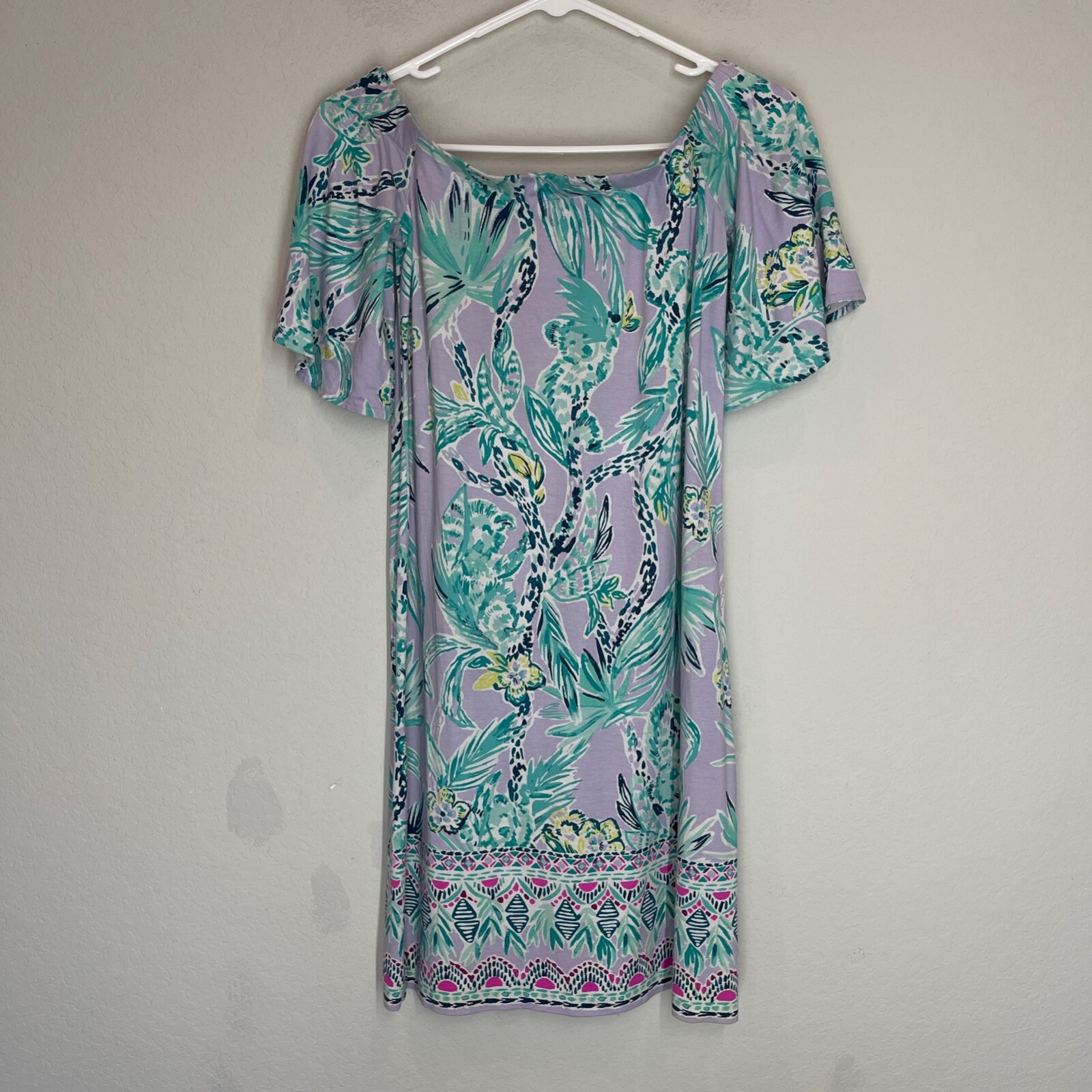 Lilly Pulitzer Mini Dress Women’s XS Off The Shoulder Fawcett Lilac Verbena