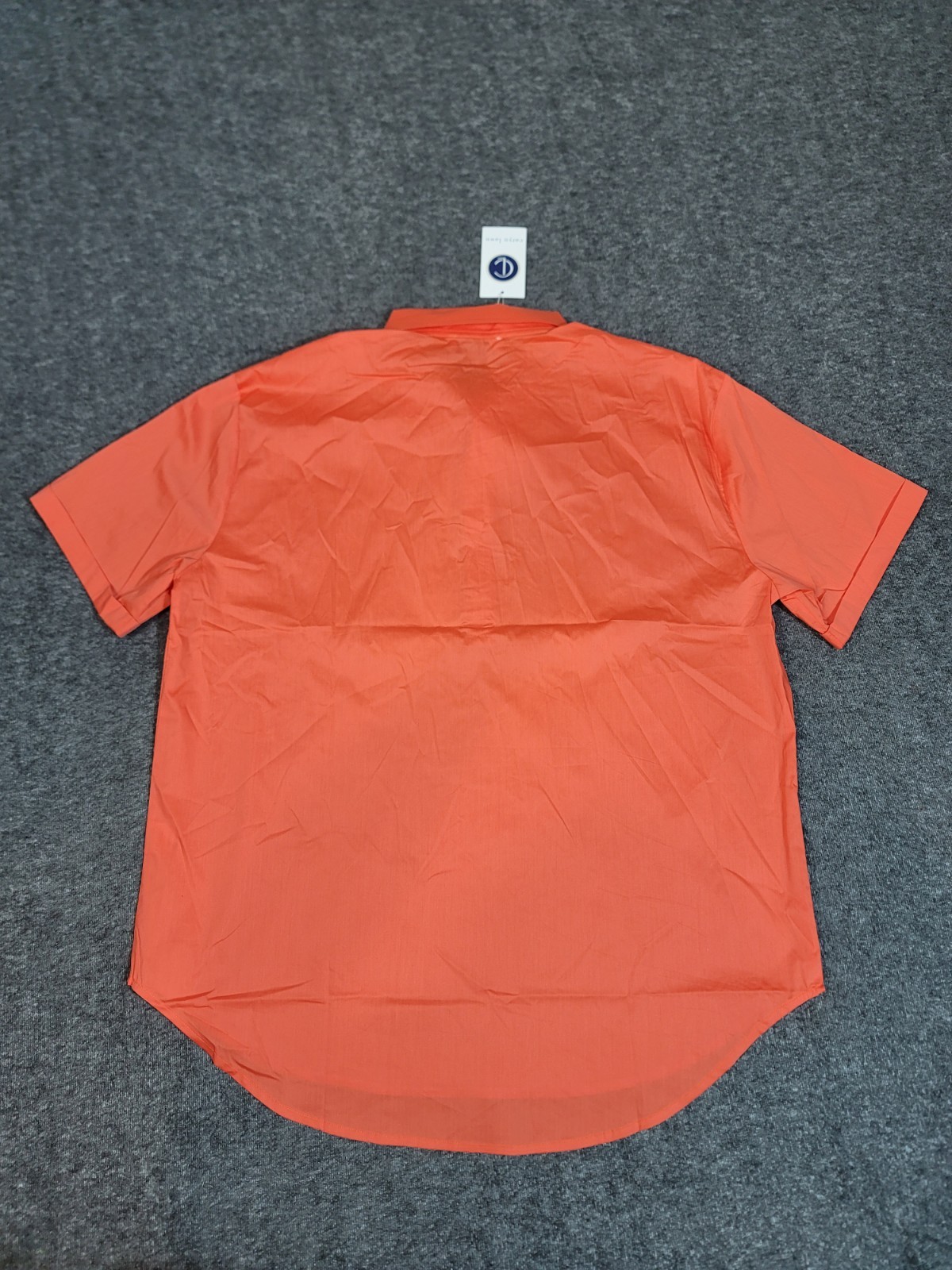 Caryn Lawn Jackie Womens Half Button One Size Orange Collard Short Sleeve NWT