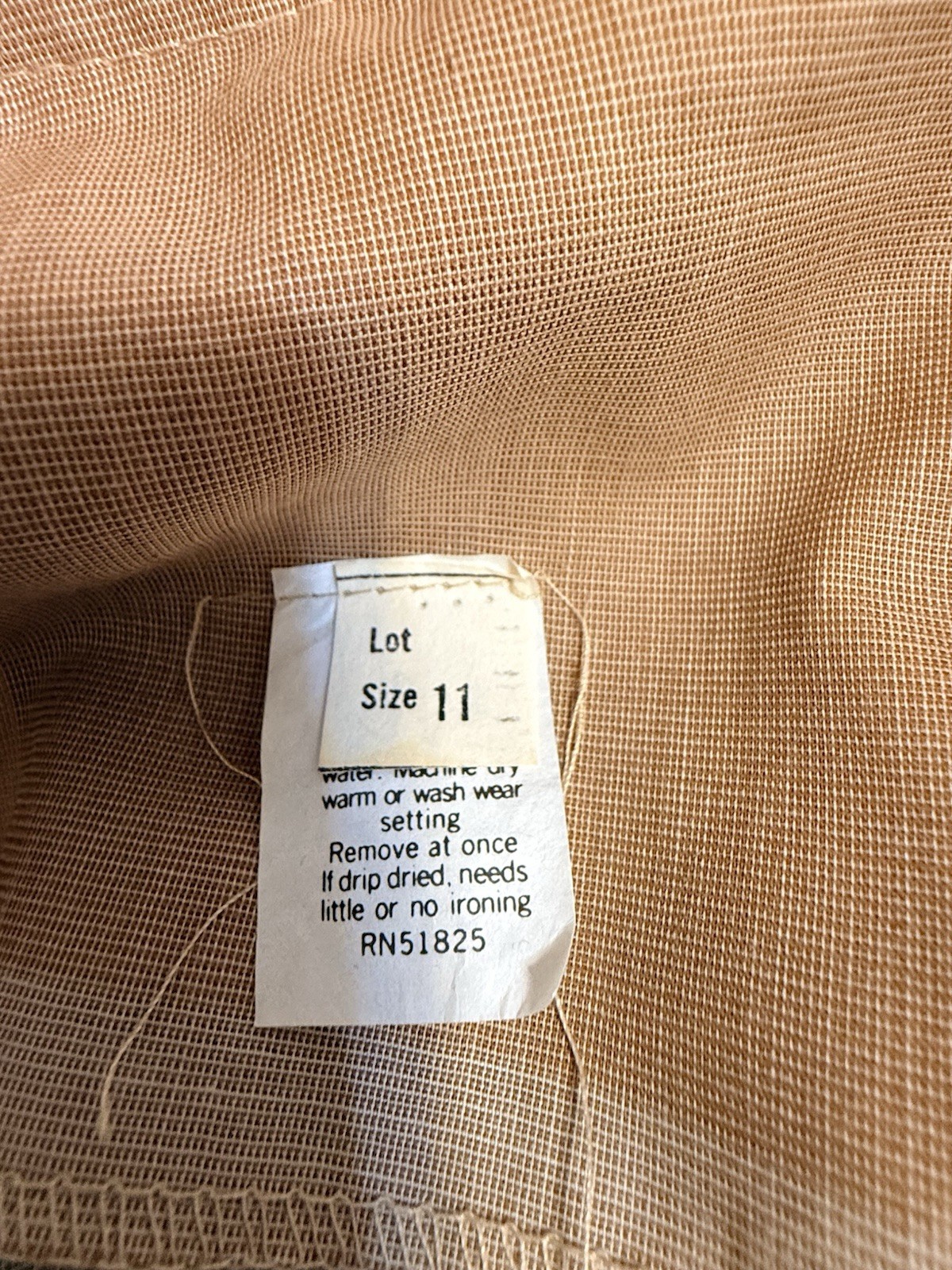 VintageWomen’s Beige Tan Gray Striped Square Neck Cap Sleeve Midi Shirt Dress 11