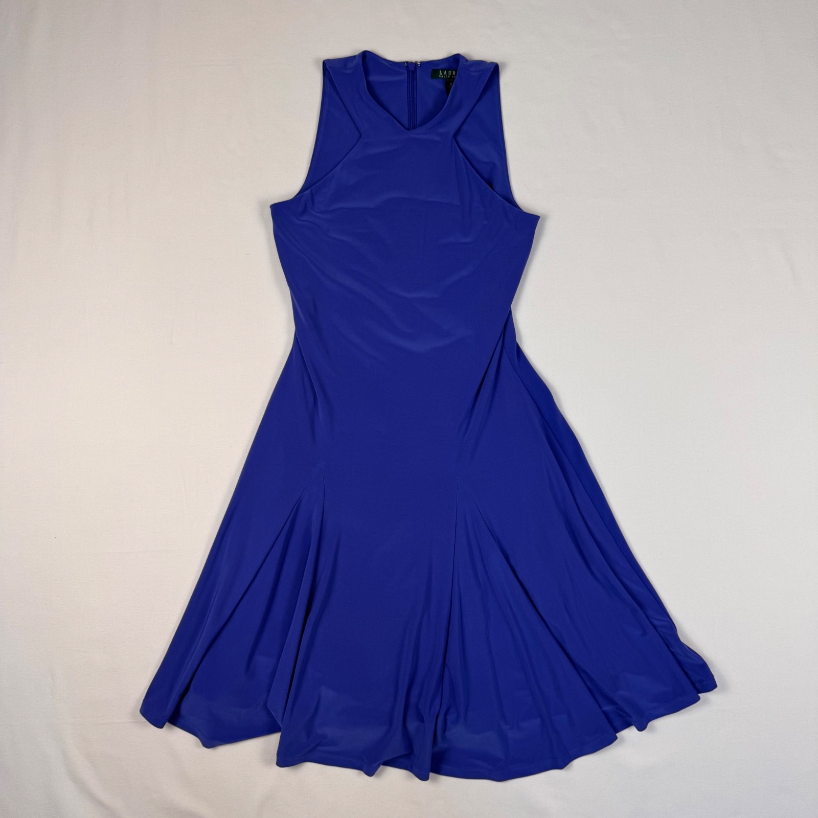 Lauren Ralph Lauren Purple Sleeveless Pleated A-Line Dress – Size Small
