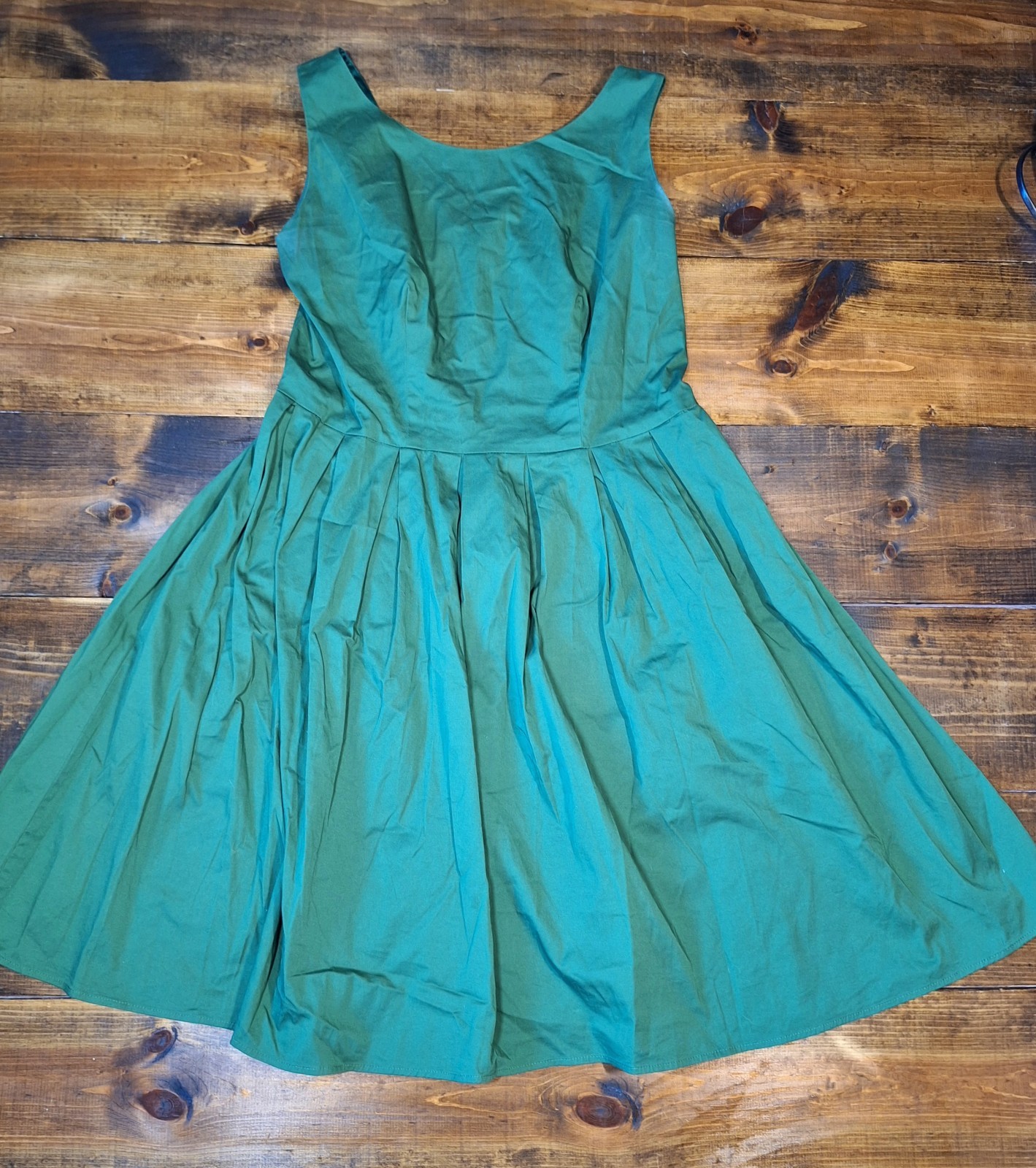 Dressystar Women’s Retro Short Sleeve Dress Green Holiday Formal Size XXL