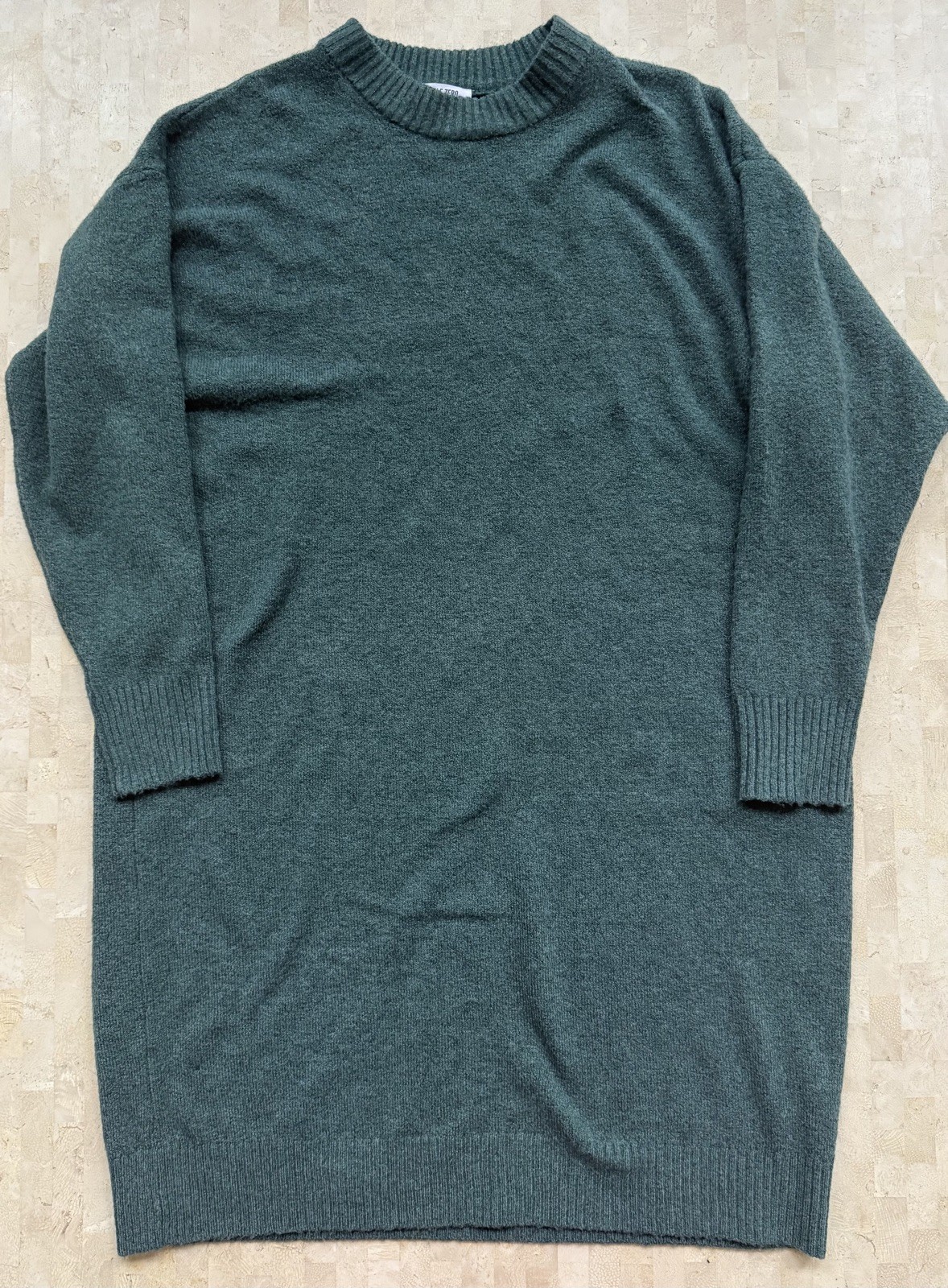 Oversized Sweater Dress By Double Zero Size L Green Cozy Fuzzy NWT $45