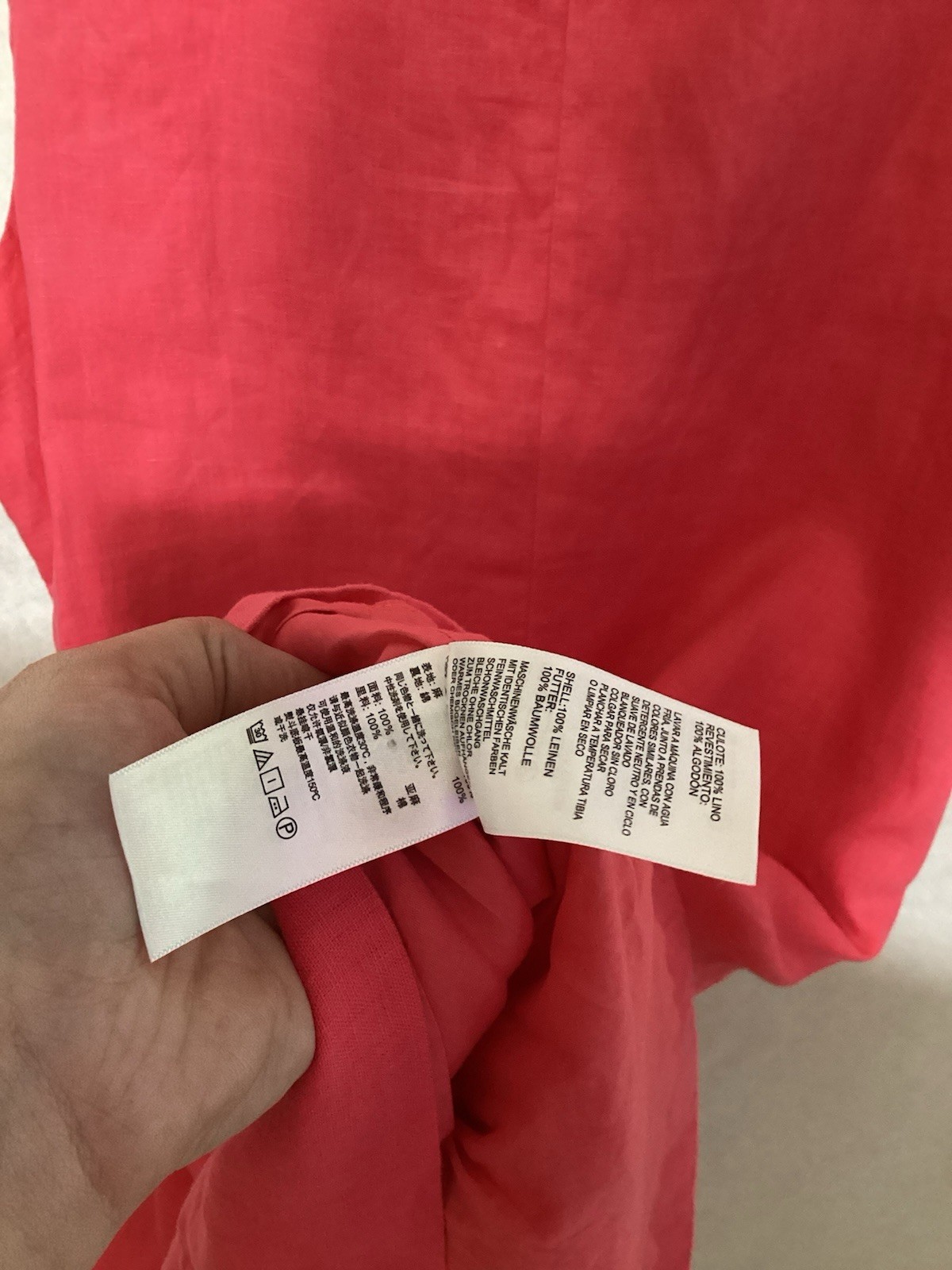Tommy Bahama Coral Linen Dress Sequin V-Neck Sleeveless Shift Lined Women’s L