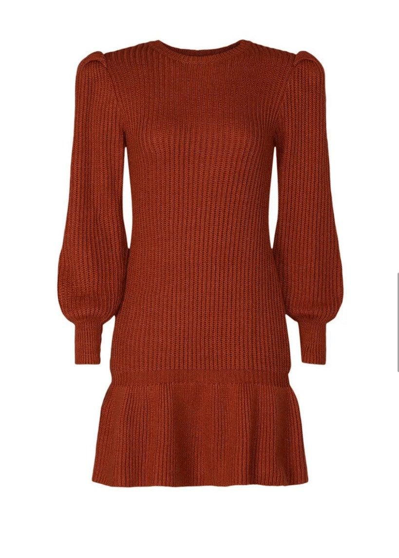 Love, Whit by Whitney Port Rust Sweater Dress Size 0