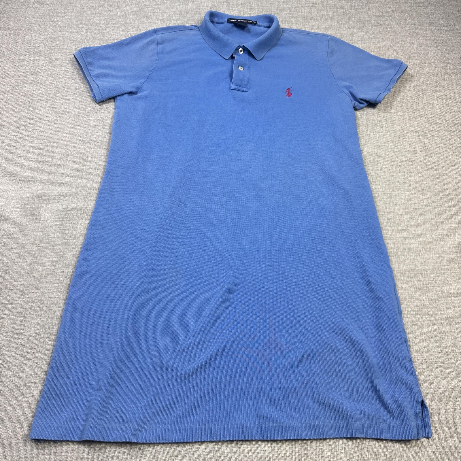 Ralph Lauren Sport Polo Dress Womens XL Blue Cotton Short Sleeve Embroidered