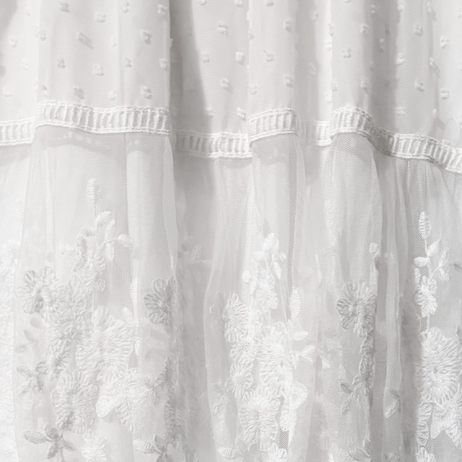 Womens White Floral Lace Swiss Dot Maxi Dress M Boho Embroidered Prairie Lined