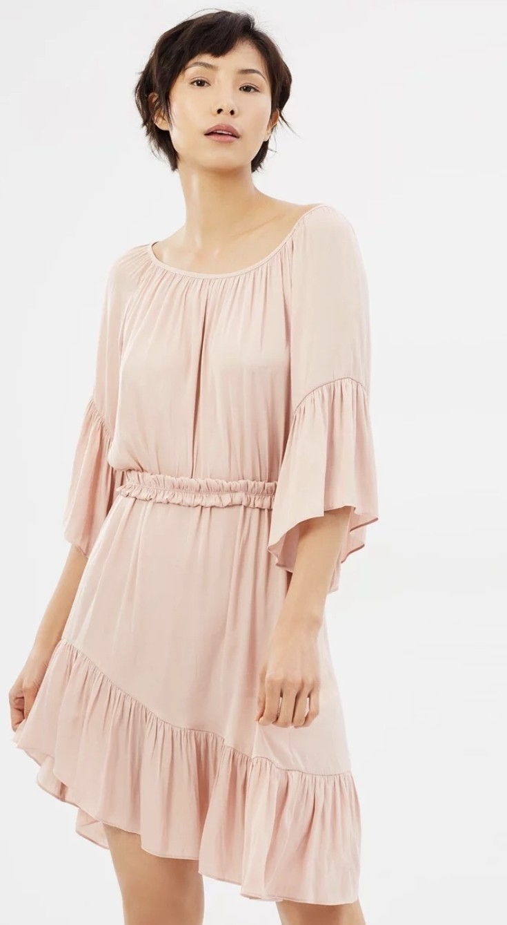 SABA Size 8 Lillian Blush Pink Belt Wedding Party Work Cocktail Dress