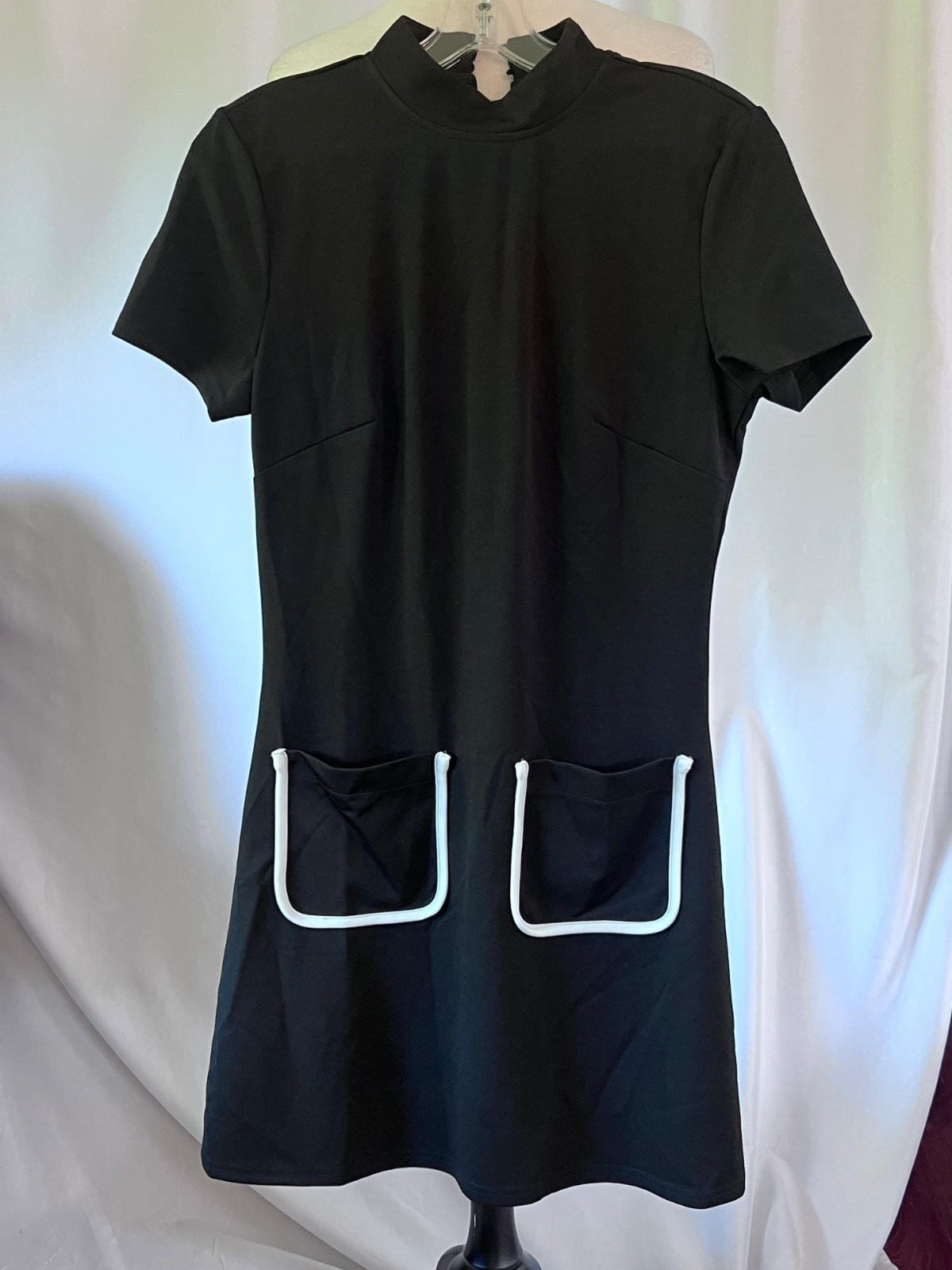 SMAK PARLOUR MOCK TURTLENECK WAVE MAKER MINI DRESS – NEW / Sz M