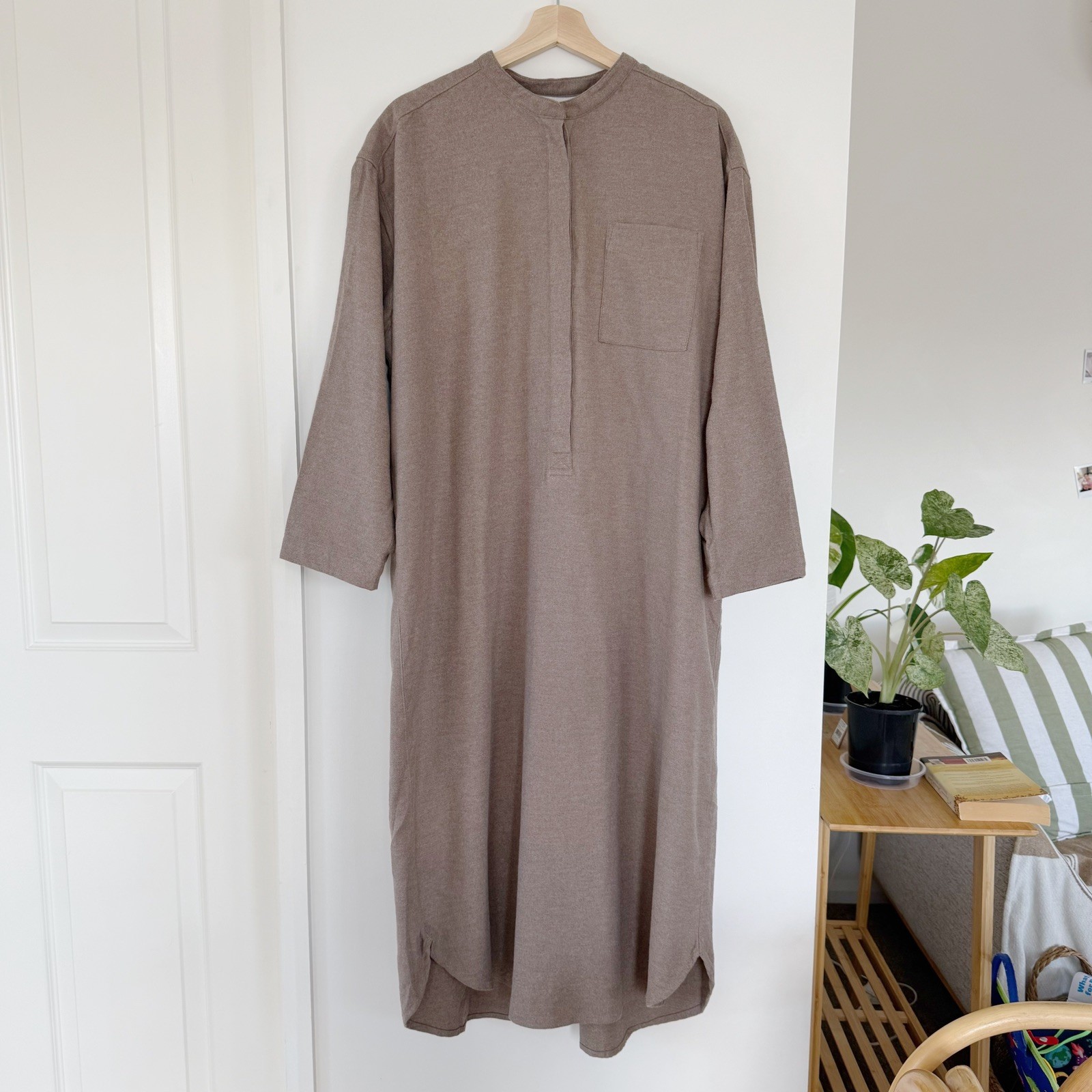 Muji Brown Cotton Dress – Size L
