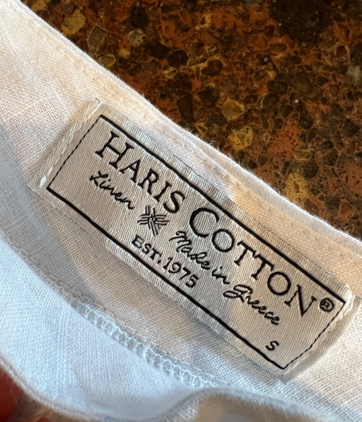 Haris Cotton 100% Linen White Sleeveless Dress Made in Greece EUC Small