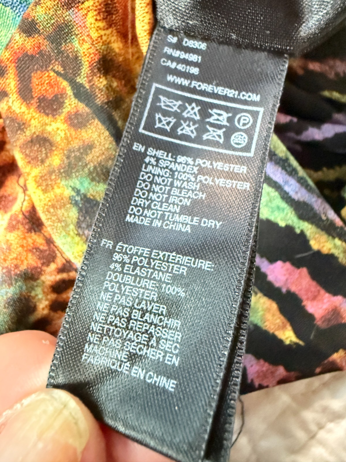 Forever 21 Y2K Rave Neon Ruched Animal Print Halter Bodycon Mini Dress Size S/P